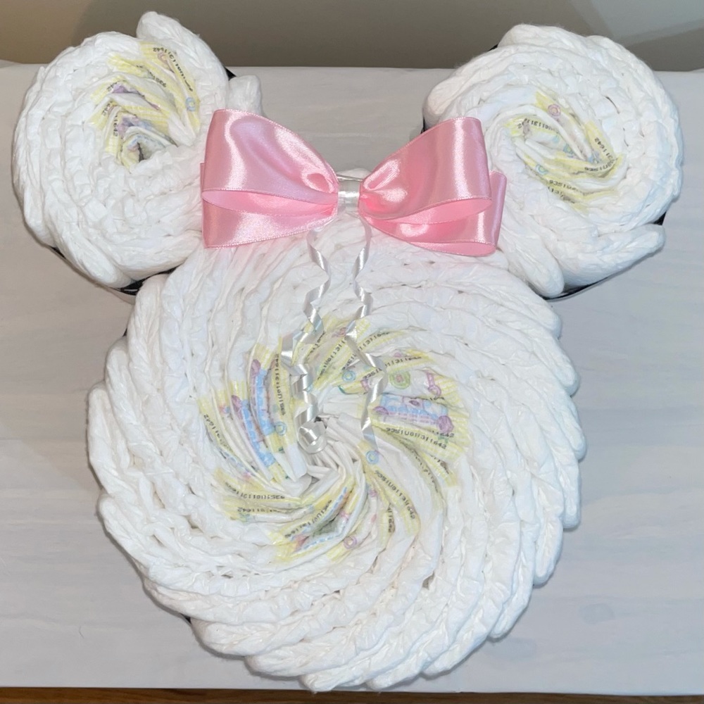Minnie Mouse diaper cake